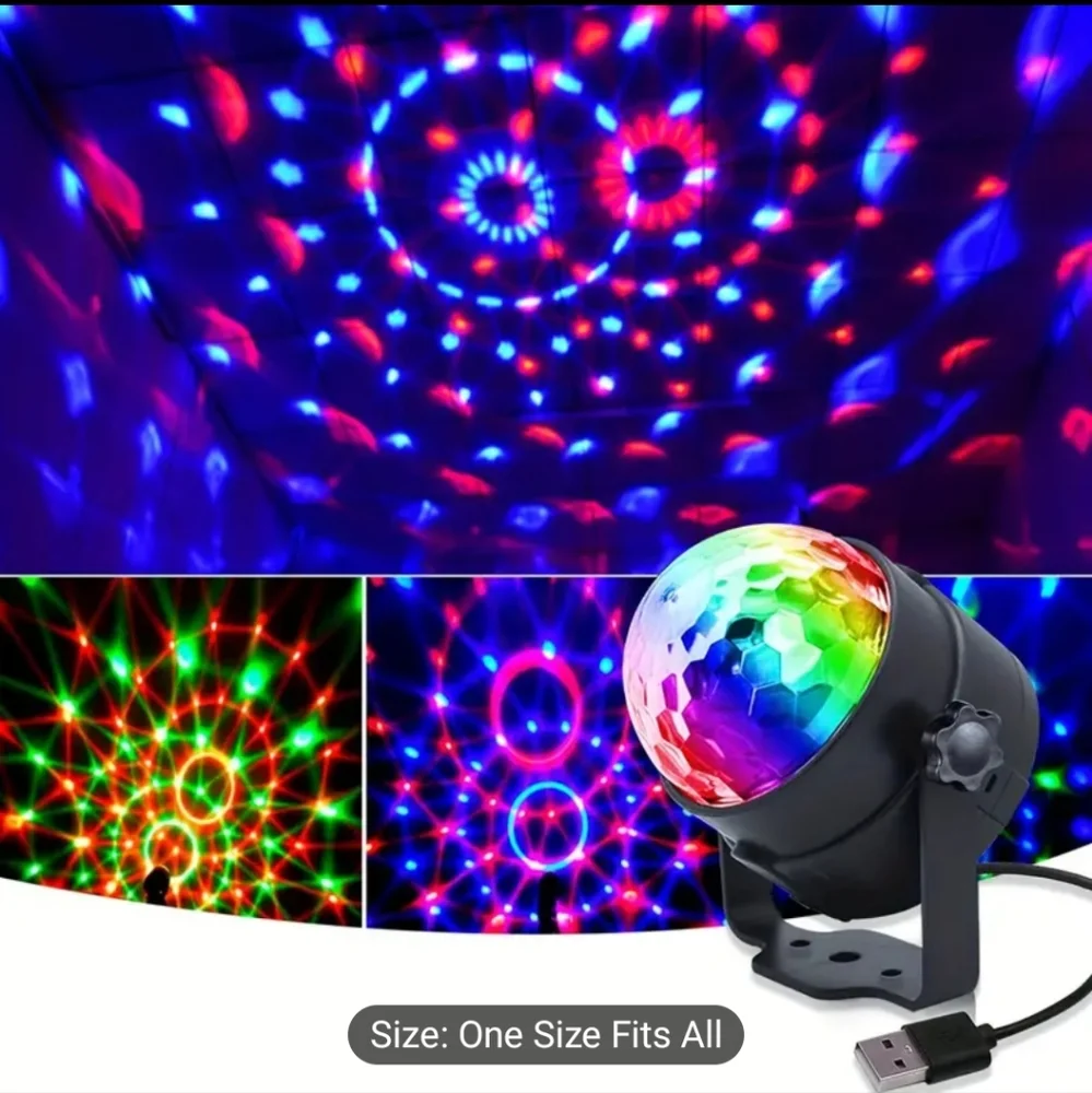 New Crystal Remote Control Seven Color Rotating Projection light